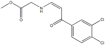 methyl {[3-(3,4-dichlorophenyl)-3-oxo-1-propenyl]amino}acetate Struktur