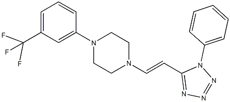 1-[2-(1-phenyl-1H-tetraazol-5-yl)vinyl]-4-[3-(trifluoromethyl)phenyl]piperazine Struktur