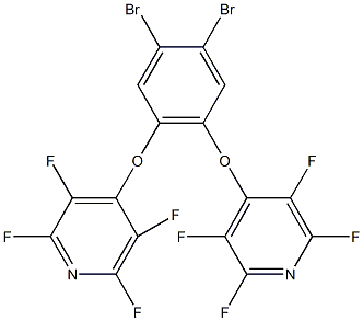 4-{4,5-dibromo-2-[(2,3,5,6-tetrafluoro-4-pyridinyl)oxy]phenoxy}-2,3,5,6-tetrafluoropyridine Struktur