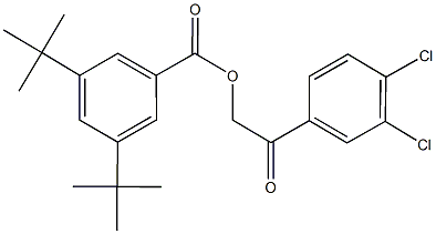 2-(3,4-dichlorophenyl)-2-oxoethyl 3,5-ditert-butylbenzoate Struktur