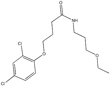 4-(2,4-dichlorophenoxy)-N-(3-ethoxypropyl)butanamide Struktur