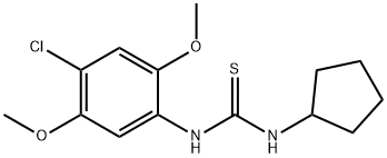 N-(4-chloro-2,5-dimethoxyphenyl)-N'-cyclopentylthiourea Struktur