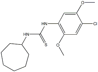 N-(4-chloro-2,5-dimethoxyphenyl)-N'-cycloheptylthiourea Struktur