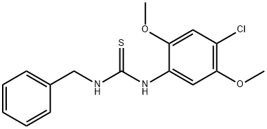 N-benzyl-N'-(4-chloro-2,5-dimethoxyphenyl)thiourea Struktur