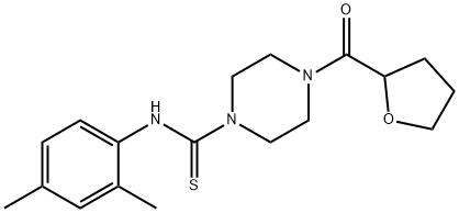 N-(2,4-dimethylphenyl)-4-(tetrahydro-2-furanylcarbonyl)-1-piperazinecarbothioamide Struktur