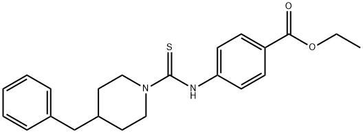 ethyl 4-{[(4-benzylpiperidin-1-yl)carbothioyl]amino}benzoate Struktur