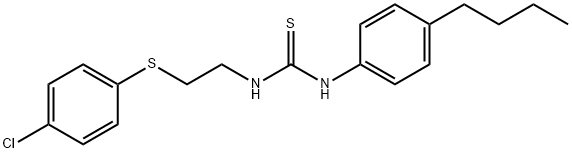 N-(4-butylphenyl)-N'-{2-[(4-chlorophenyl)sulfanyl]ethyl}thiourea Struktur