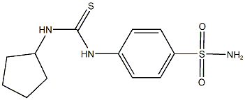 4-{[(cyclopentylamino)carbothioyl]amino}benzenesulfonamide Struktur