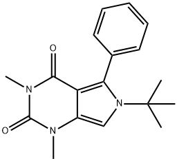 6-tert-butyl-1,3-dimethyl-5-phenyl-1H-pyrrolo[3,4-d]pyrimidine-2,4(3H,6H)-dione Struktur