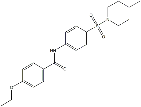 4-ethoxy-N-{4-[(4-methyl-1-piperidinyl)sulfonyl]phenyl}benzamide Struktur