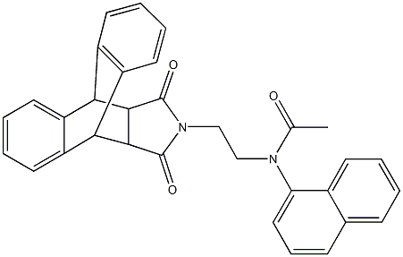 N-[2-(16,18-dioxo-17-azapentacyclo[6.6.5.0~2,7~.0~9,14~.0~15,19~]nonadeca-2,4,6,9,11,13-hexaen-17-yl)ethyl]-N-(1-naphthyl)acetamide Struktur