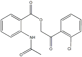 2-(2-chlorophenyl)-2-oxoethyl 2-(acetylamino)benzoate Struktur