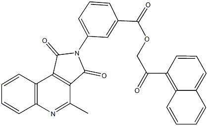 2-(1-naphthyl)-2-oxoethyl 3-(4-methyl-1,3-dioxo-1,3-dihydro-2H-pyrrolo[3,4-c]quinolin-2-yl)benzoate Struktur