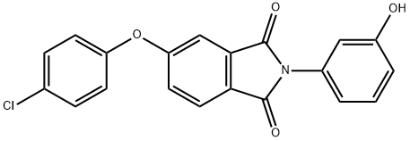 5-(4-chlorophenoxy)-2-(3-hydroxyphenyl)-1H-isoindole-1,3(2H)-dione Struktur