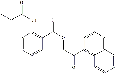 2-(1-naphthyl)-2-oxoethyl 2-(propionylamino)benzoate Struktur