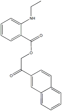 2-(2-naphthyl)-2-oxoethyl 2-(ethylamino)benzoate Struktur