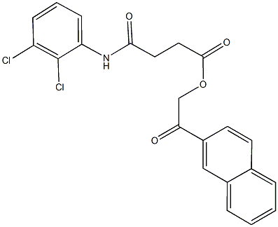 2-(2-naphthyl)-2-oxoethyl 4-(2,3-dichloroanilino)-4-oxobutanoate Struktur