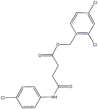 2,4-dichlorobenzyl 4-(4-chloroanilino)-4-oxobutanoate Struktur