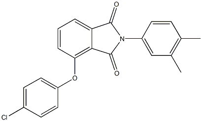 4-(4-chlorophenoxy)-2-(3,4-dimethylphenyl)-1H-isoindole-1,3(2H)-dione Struktur