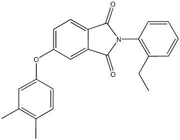 5-(3,4-dimethylphenoxy)-2-(2-ethylphenyl)-1H-isoindole-1,3(2H)-dione Struktur