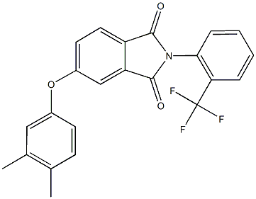 5-(3,4-dimethylphenoxy)-2-[2-(trifluoromethyl)phenyl]-1H-isoindole-1,3(2H)-dione Struktur