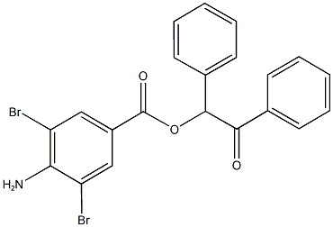 2-oxo-1,2-diphenylethyl 4-amino-3,5-dibromobenzoate Struktur