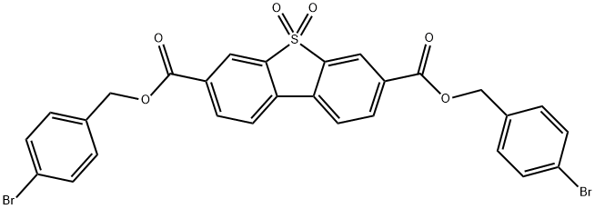 bis(4-bromobenzyl) dibenzo[b,d]thiophene-3,7-dicarboxylate 5,5-dioxide Struktur