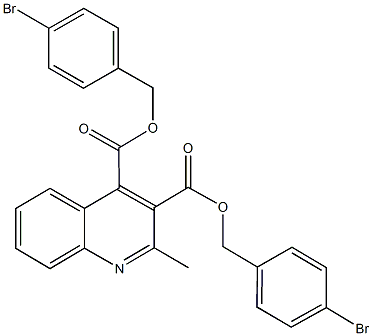 bis(4-bromobenzyl) 2-methyl-3,4-quinolinedicarboxylate Struktur