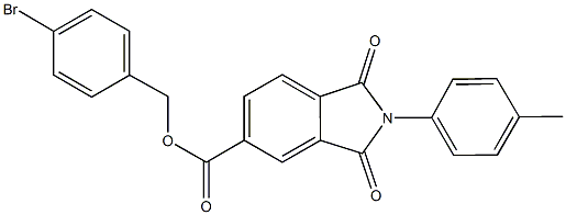 4-bromobenzyl 2-(4-methylphenyl)-1,3-dioxo-5-isoindolinecarboxylate Struktur