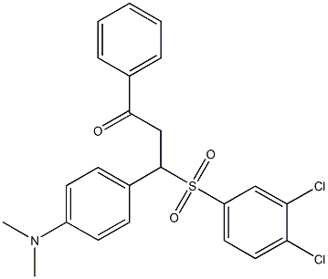 3-[(3,4-dichlorophenyl)sulfonyl]-3-[4-(dimethylamino)phenyl]-1-phenylpropan-1-one Struktur