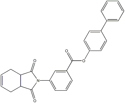 [1,1'-biphenyl]-4-yl 3-(1,3-dioxo-1,3,3a,4,7,7a-hexahydro-2H-isoindol-2-yl)benzoate Struktur