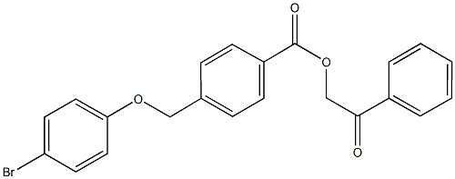 2-oxo-2-phenylethyl 4-[(4-bromophenoxy)methyl]benzoate Struktur