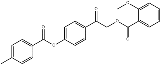 2-{4-[(4-methylbenzoyl)oxy]phenyl}-2-oxoethyl 2-methoxybenzoate Struktur