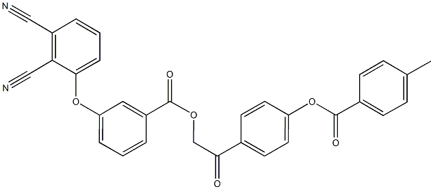 2-{4-[(4-methylbenzoyl)oxy]phenyl}-2-oxoethyl 3-(2,3-dicyanophenoxy)benzoate Struktur