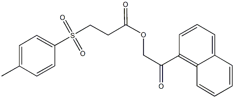 2-(1-naphthyl)-2-oxoethyl 3-[(4-methylphenyl)sulfonyl]propanoate Struktur