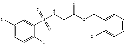 2-chlorobenzyl {[(2,5-dichlorophenyl)sulfonyl]amino}acetate Struktur