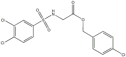 4-chlorobenzyl {[(3,4-dichlorophenyl)sulfonyl]amino}acetate Struktur