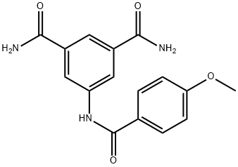 5-[(4-methoxybenzoyl)amino]isophthalamide Struktur