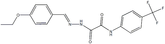 2-[2-(4-ethoxybenzylidene)hydrazino]-2-oxo-N-[4-(trifluoromethyl)phenyl]acetamide Struktur