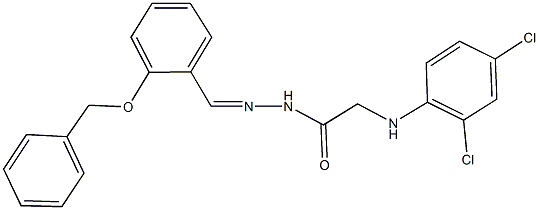 N'-[2-(benzyloxy)benzylidene]-2-(2,4-dichloroanilino)acetohydrazide Struktur