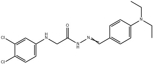 2-(3,4-dichloroanilino)-N'-[4-(diethylamino)benzylidene]acetohydrazide Struktur