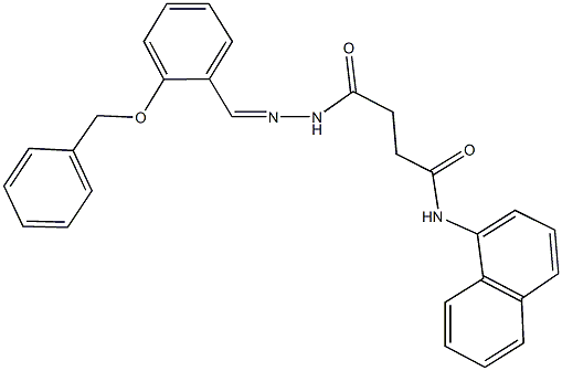 4-{2-[2-(benzyloxy)benzylidene]hydrazino}-N-(1-naphthyl)-4-oxobutanamide Struktur