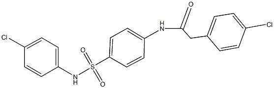 N-{4-[(4-chloroanilino)sulfonyl]phenyl}-2-(4-chlorophenyl)acetamide Struktur