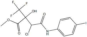 methyl 3-chloro-2-hydroxy-4-(4-iodoanilino)-4-oxo-2-(trifluoromethyl)butanoate Struktur