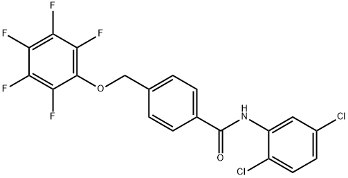 N-(2,5-dichlorophenyl)-4-[(2,3,4,5,6-pentafluorophenoxy)methyl]benzamide Struktur