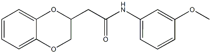 2-(2,3-dihydro-1,4-benzodioxin-2-yl)-N-(3-methoxyphenyl)acetamide Struktur