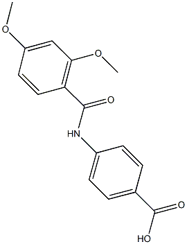 4-[(2,4-dimethoxybenzoyl)amino]benzoic acid Struktur