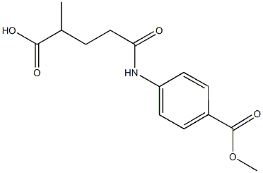 5-[4-(methoxycarbonyl)anilino]-2-methyl-5-oxopentanoic acid Struktur