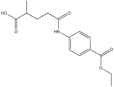 5-[4-(ethoxycarbonyl)anilino]-2-methyl-5-oxopentanoic acid Struktur