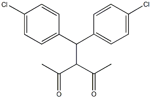 3-[bis(4-chlorophenyl)methyl]-2,4-pentanedione Struktur